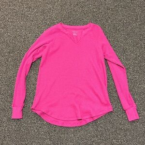 Pink waffle knit